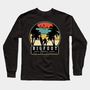 Bigfoot Beach - Sand, Sun, Sasquatch Long Sleeve T-Shirt